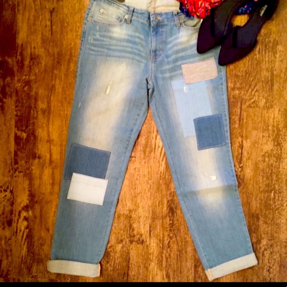 rare y2k vintage Banana republic patch jeans